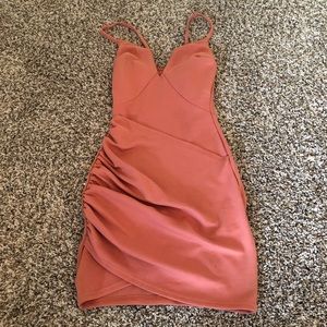 Salmon tulip dress